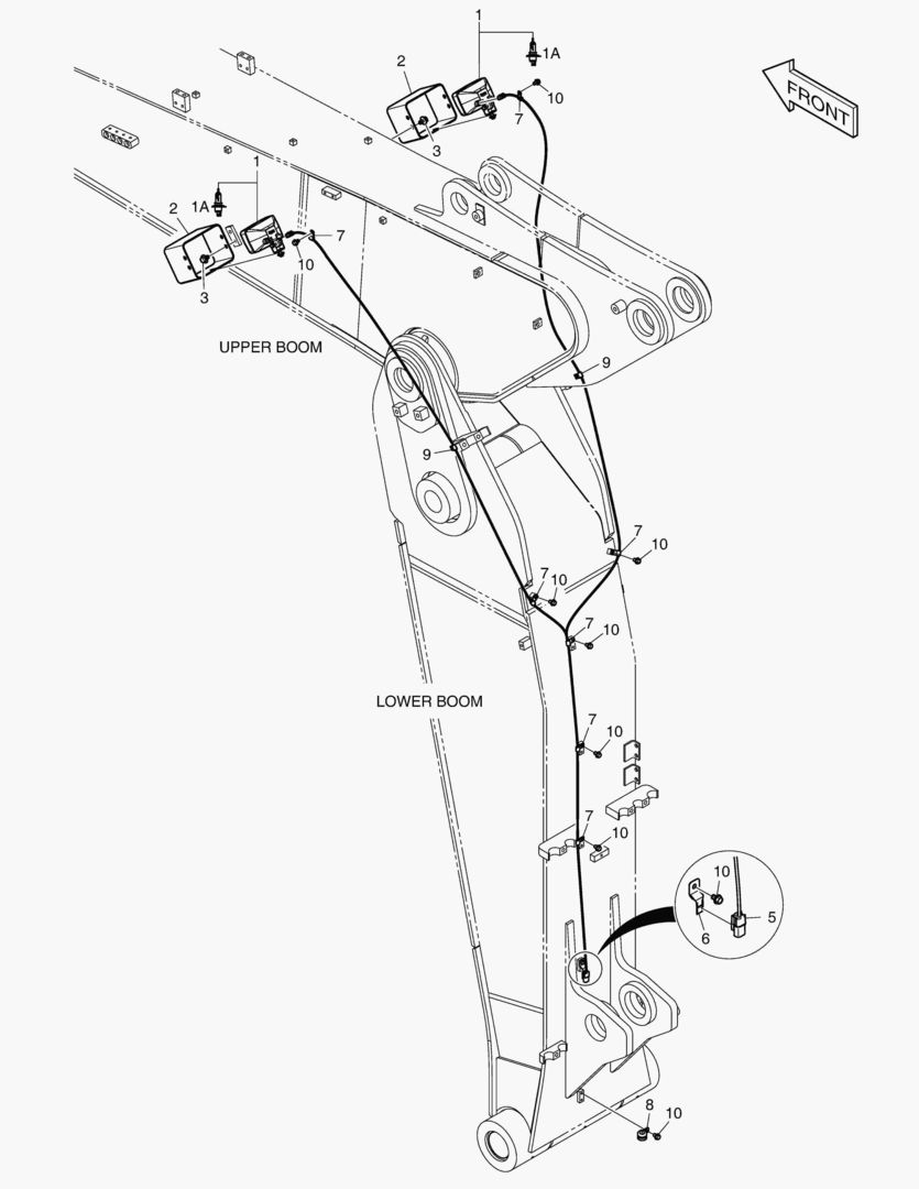 РАБОЧАЯ ФАРА - ШАРНИРНАЯ СТРЕЛА