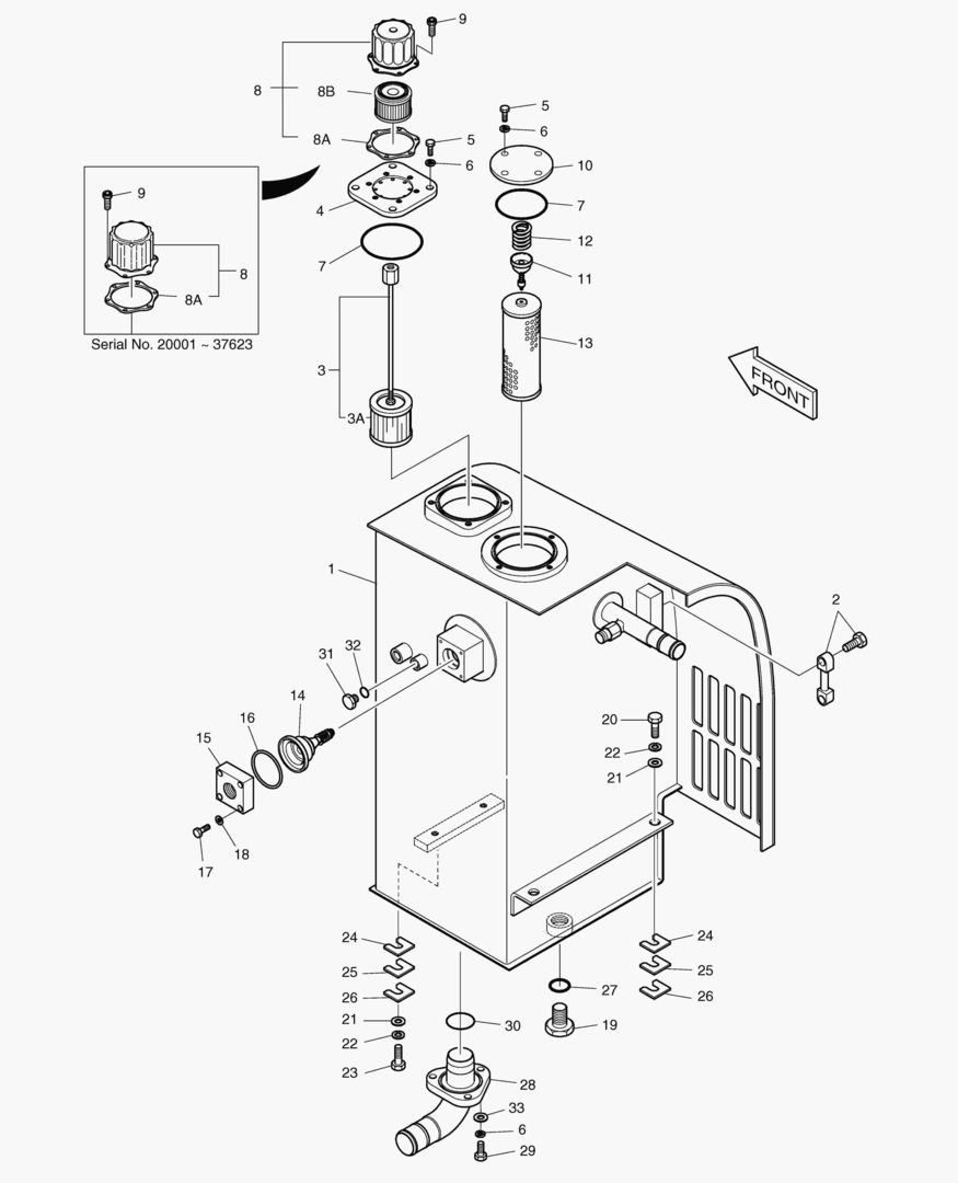 РЕЗЕРВУАР ДЛЯ МАСЛА В СБОРЕ