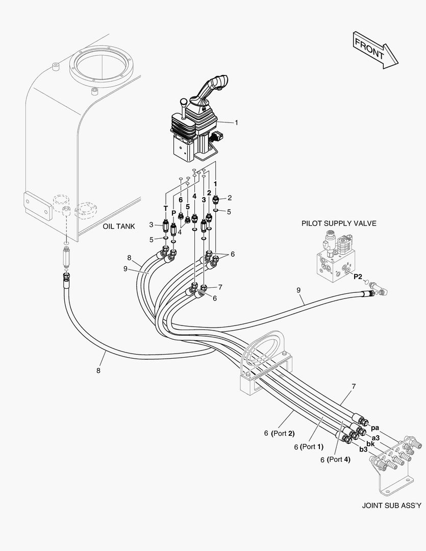 ТРУБОПРОВОД СЕРВОУПРАВЛЕНИЯ - 2 КАТУШКИ