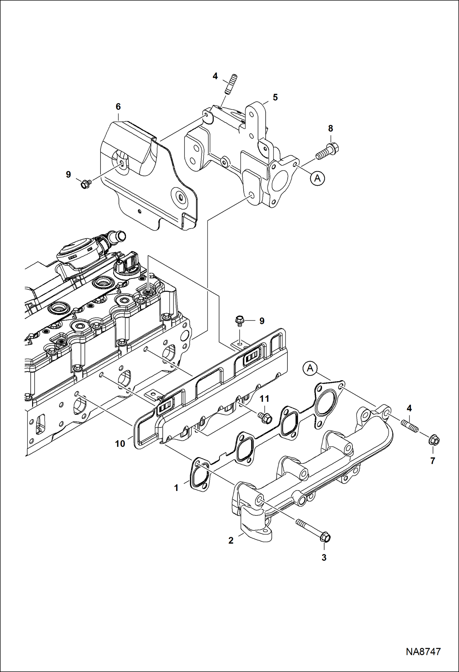 ВЫХЛОПНОЙ ТРУБОПРОВОД ДВИГАТЕЛЯ