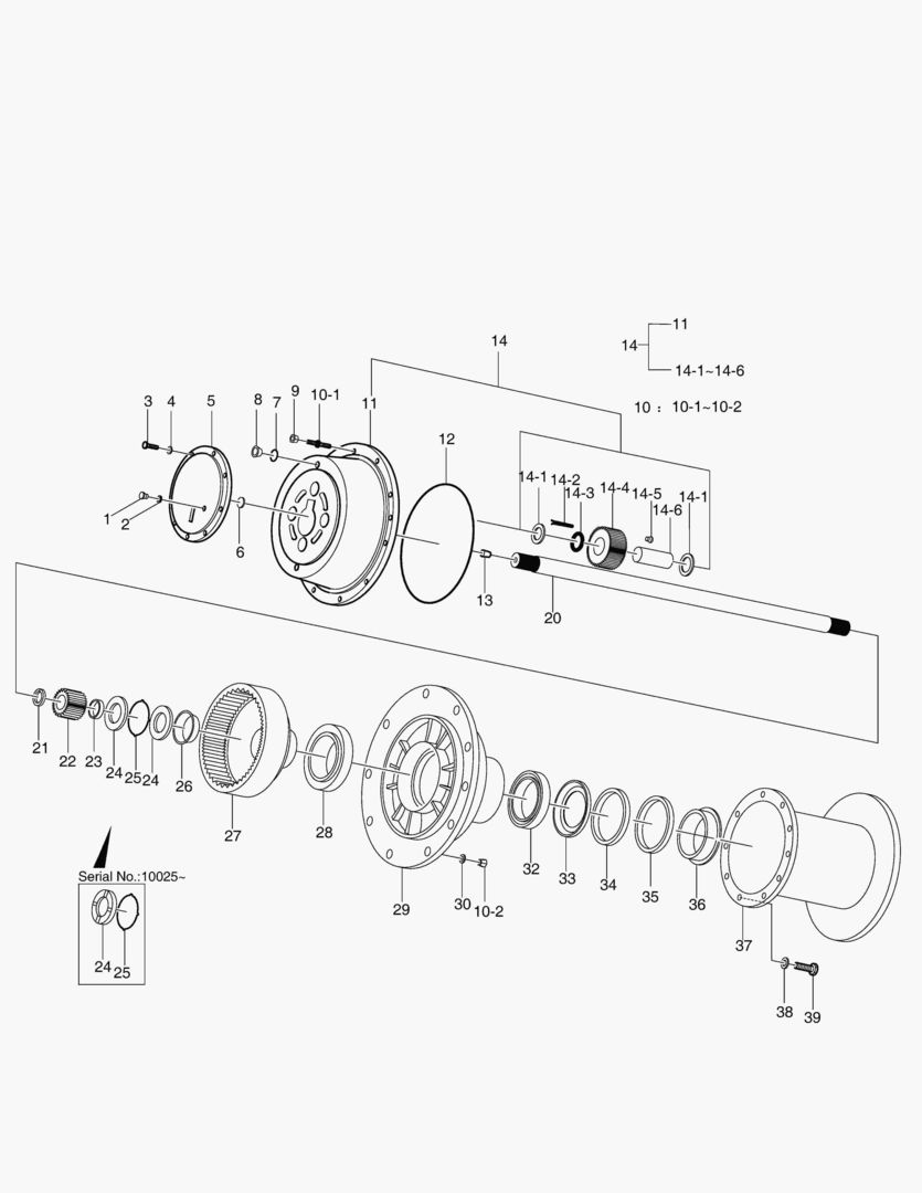 3260 AXLE ASS`Y - DRIVING AXLE ASS`Y(JC) [10001~10612]