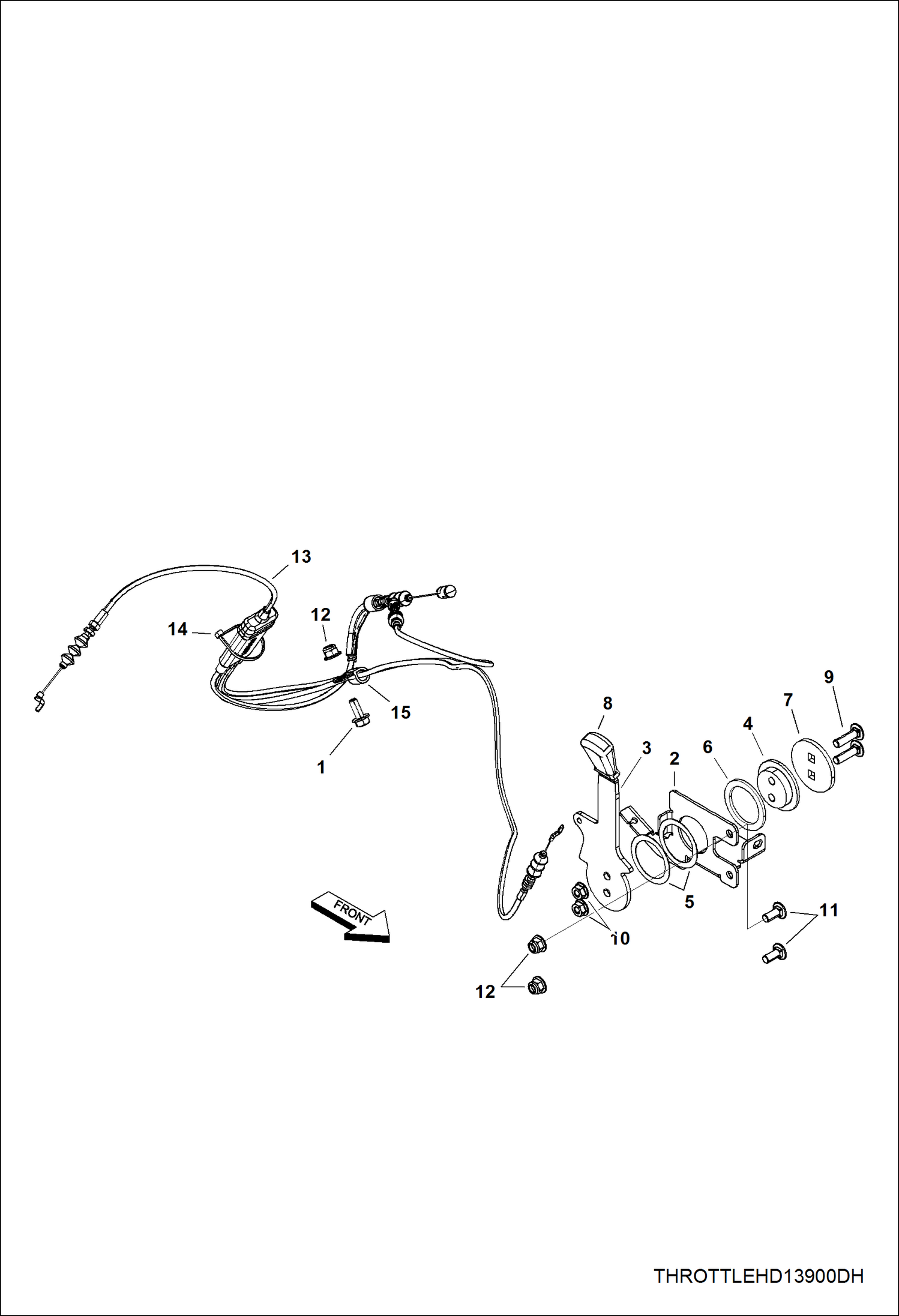 ДВИГАТЕЛЬ, ДРОССЕЛЬНАЯ ЗАСЛОНКА С РУЧНЫМ УПРАВЛЕНИЕМ