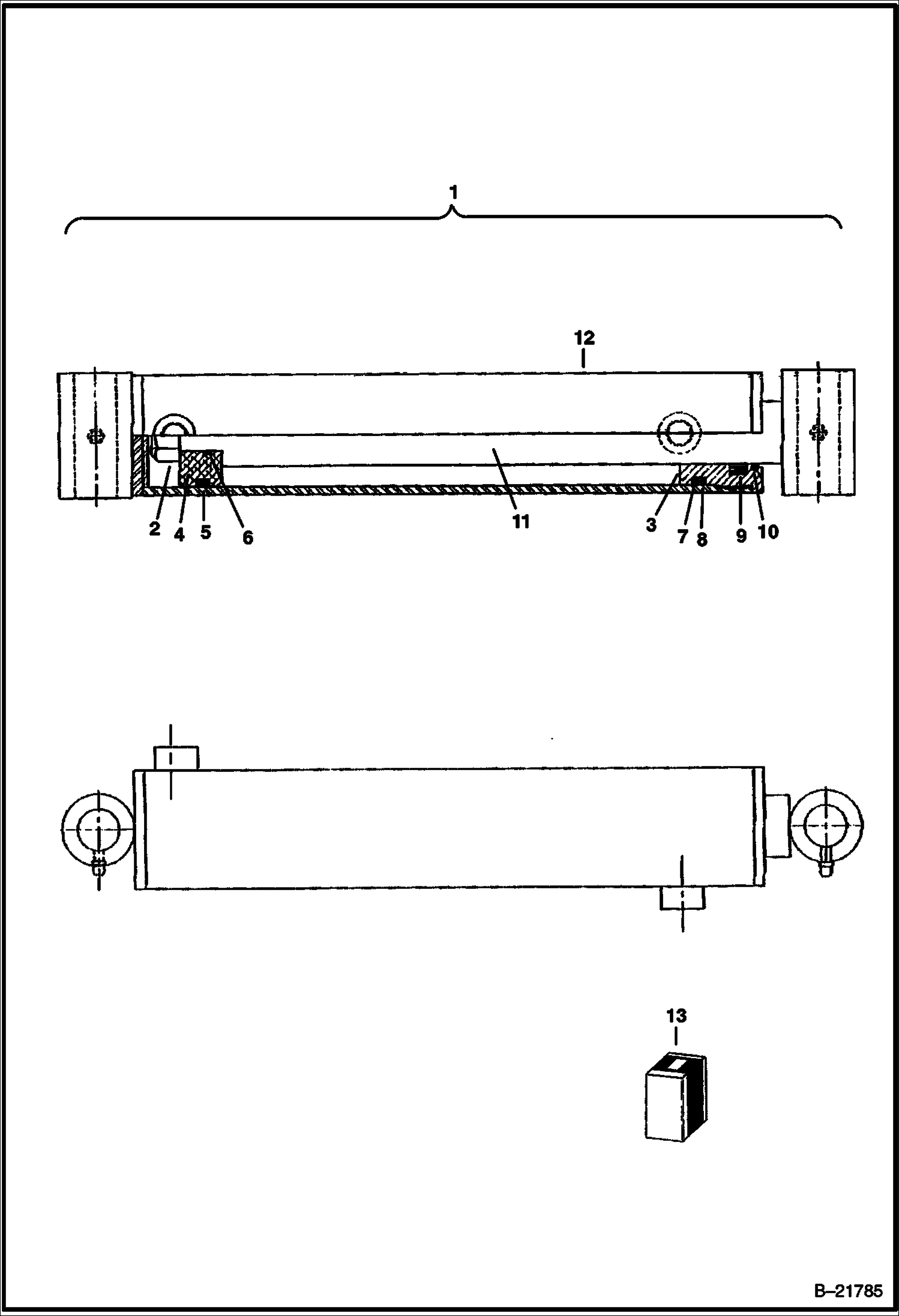 V-ОТВАЛ (ГИДРОЦИЛИНДР) (72--) (84--) (96--) (108--)