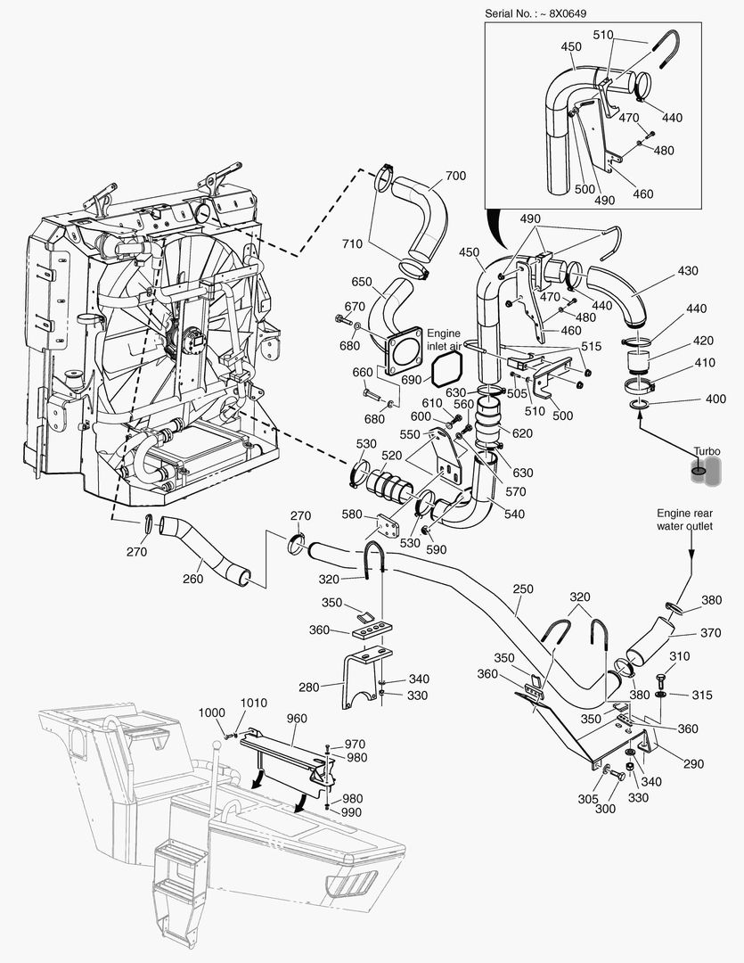 Схема G011-12 PIPES FOR CHARGE AIR COOLER