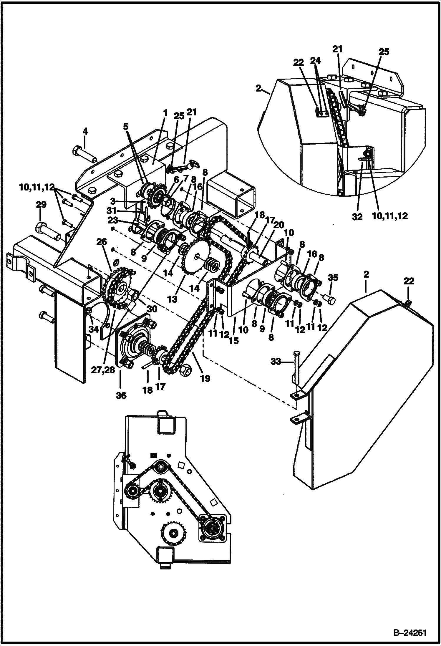 СЕЯЛКА (ЦЕПЬ ПРИВОДА И ВЕДУЩЕЕ КОЛЕСО ГУСЕНИЦЫ) (72-- 0180)