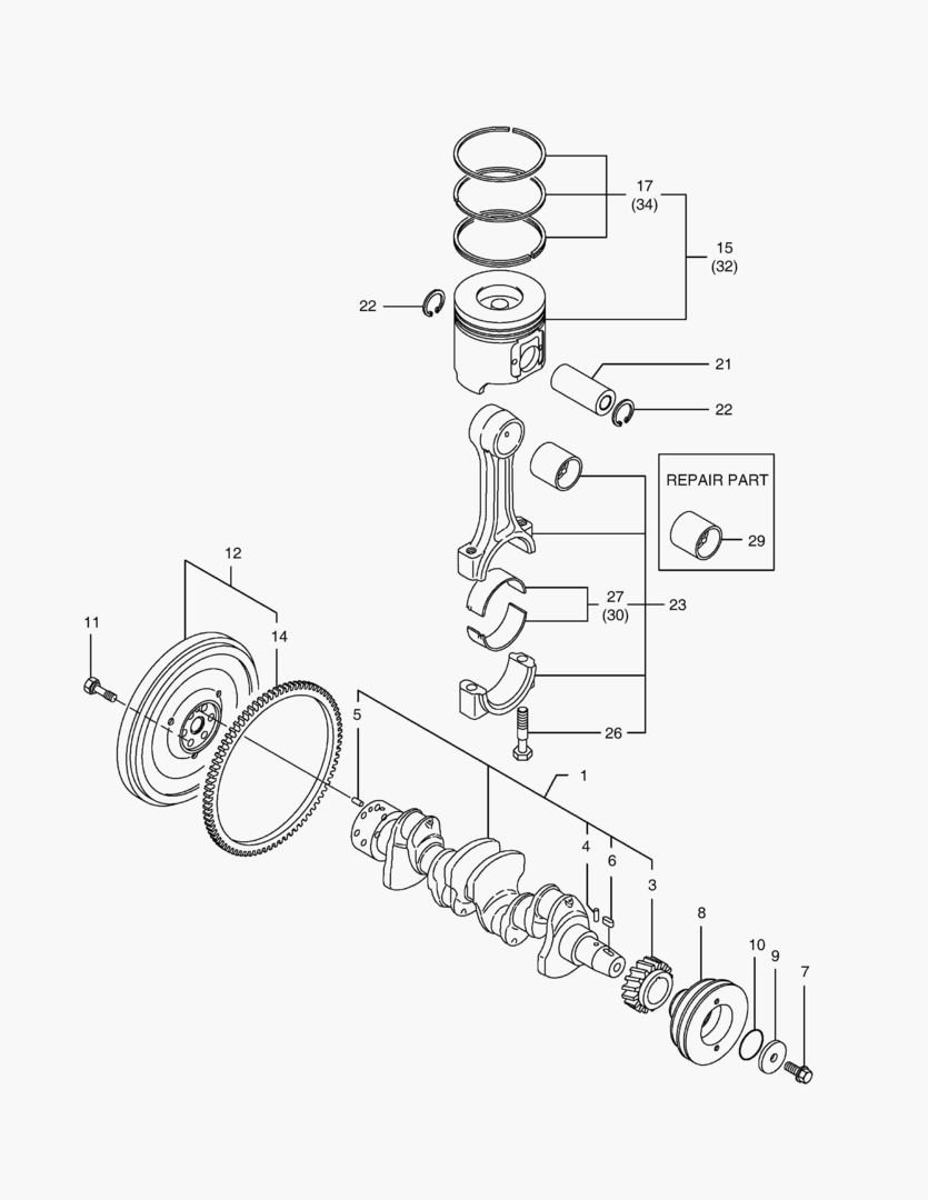 018 CRANK SHAFT & PISTON