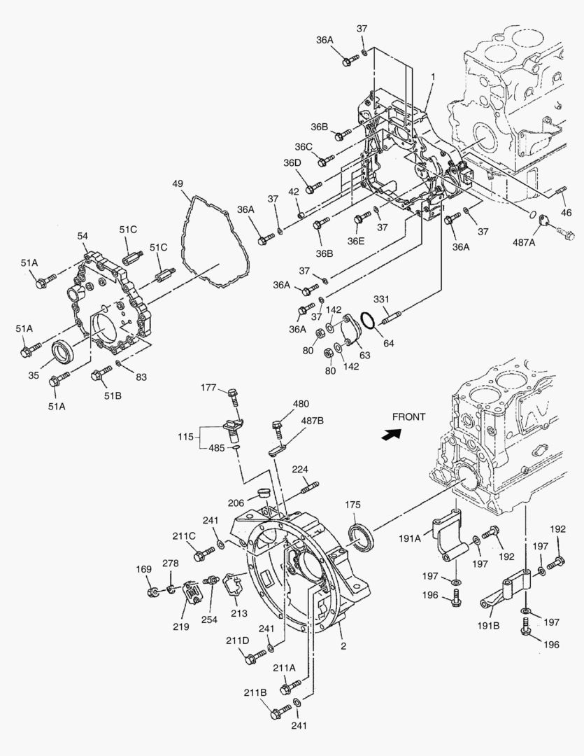 КАРТЕР РАСПРЕДЕЛИТЕЛЬНЫХ ШЕСТЕРЕН и КАРТЕР МАХОВИКА