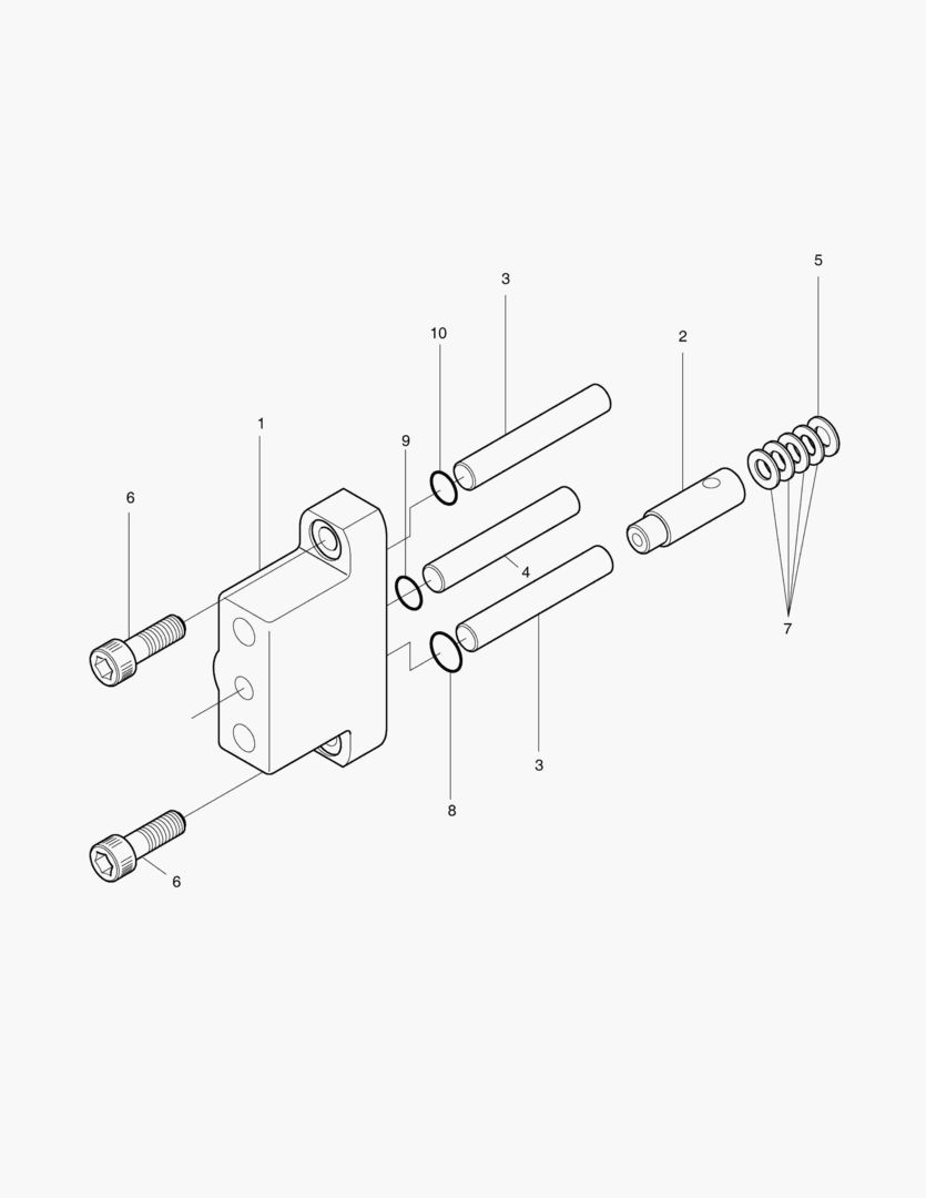 ОСНОВНОЙ НАСОС - РАСПРЕДЕЛИТЕЛЬНЫЙ ПОРШЕНЬ