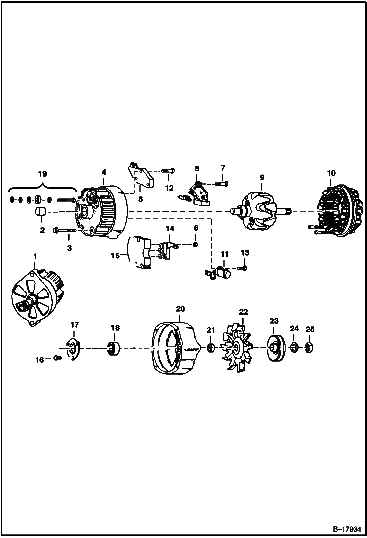 Схема ГЕНЕРАТОР ПЕРЕМЕННОГО ТОКА (DELCO 1100092) (ЗАКРЫТ)