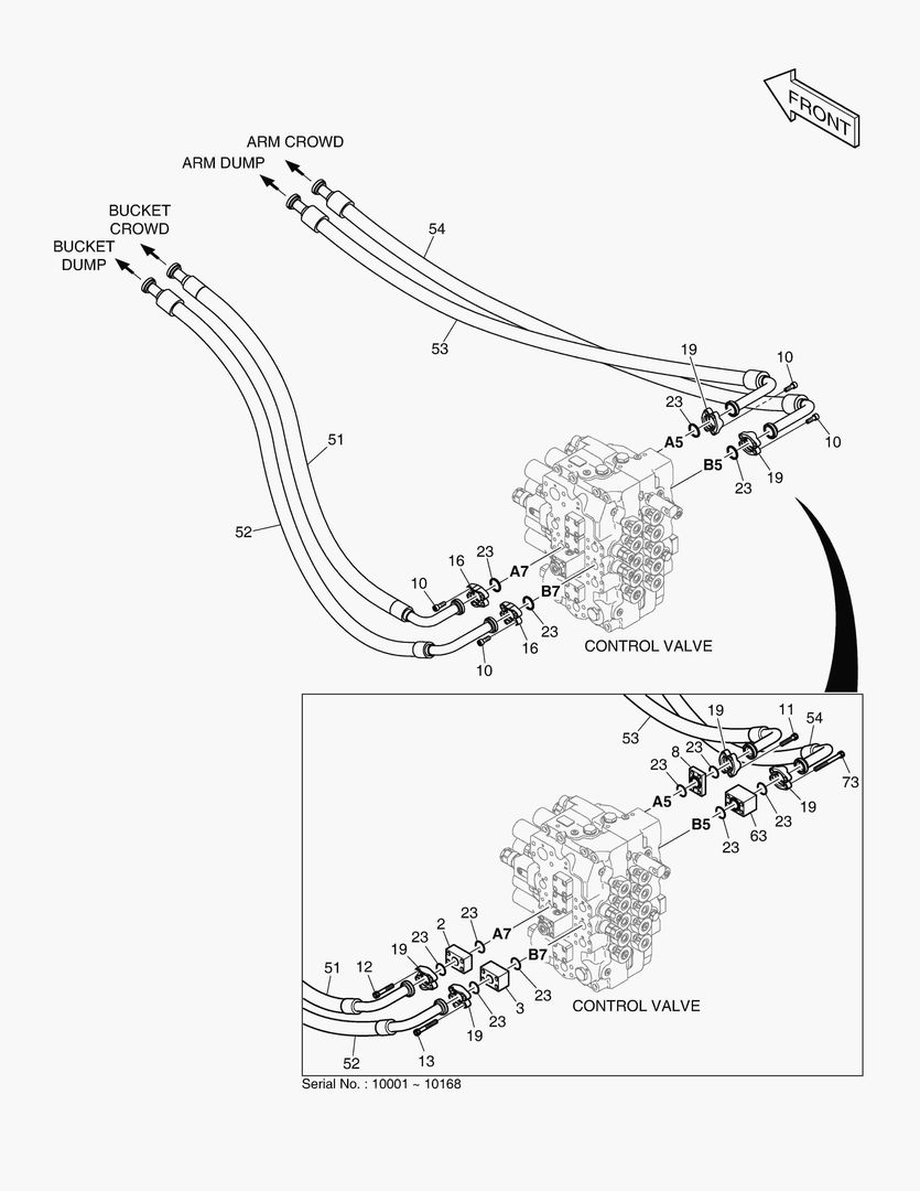 1270 MAIN PIPING(3) - ARM & BUCKET