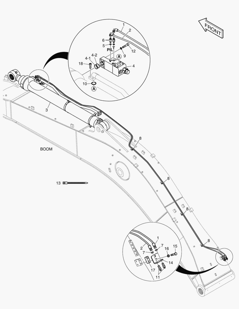 ГИДРОСИСТЕМА СТРЕЛЫ - КЛАПАН ЗАМКА РУКОЯТИ