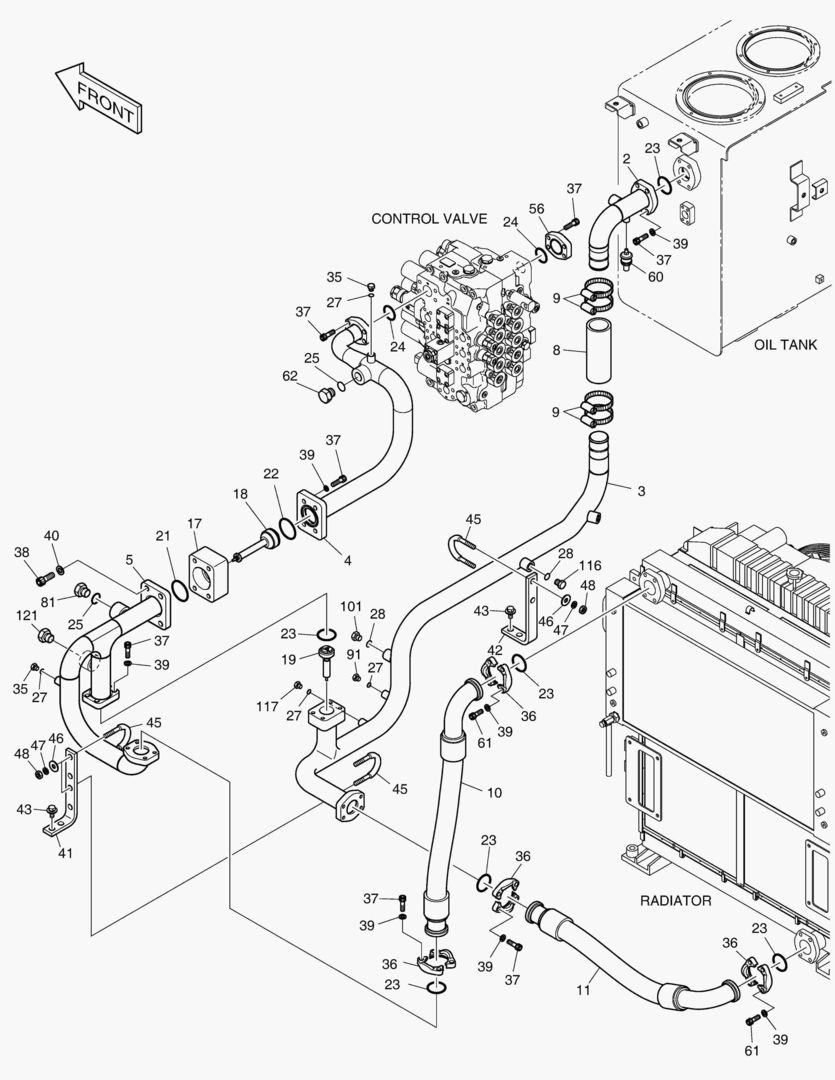 1240 OIL COOLER PIPING(2) [5001~7399]
