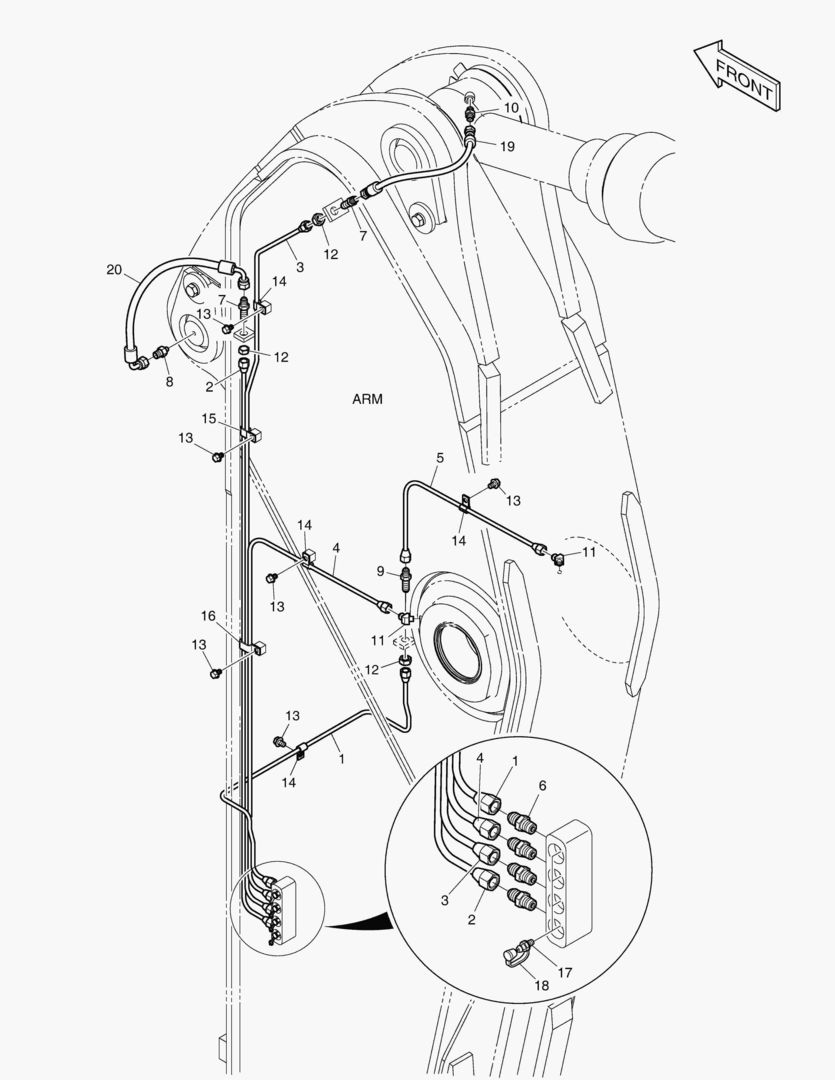 Спецтехника 7030 LUBRICATION PIPING - ARM 2.9m [11278~] - главное фото