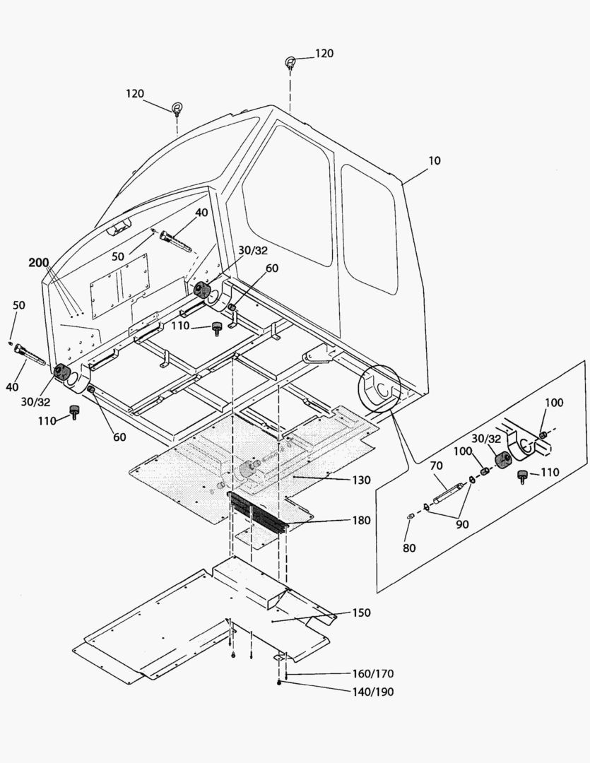 G310-4 CAB; EQUIPMENT OUTSIDE