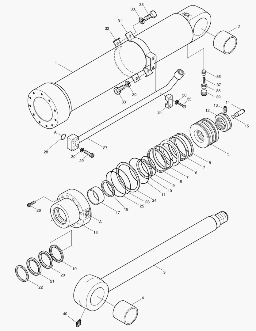 ЦИЛИНДР РУКОЯТИ-РУКОЯТЬ 2.5 м