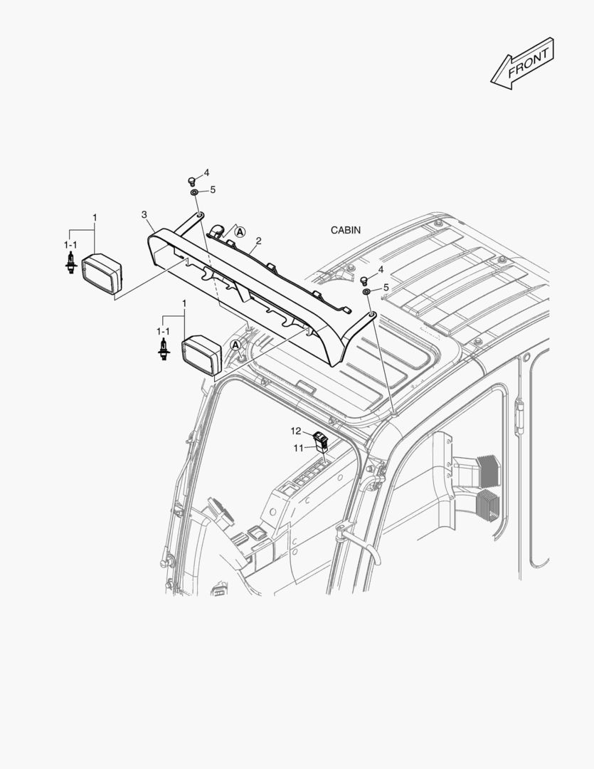7090 WORKING LAMP - 2 LAMP(HALOGEN)
