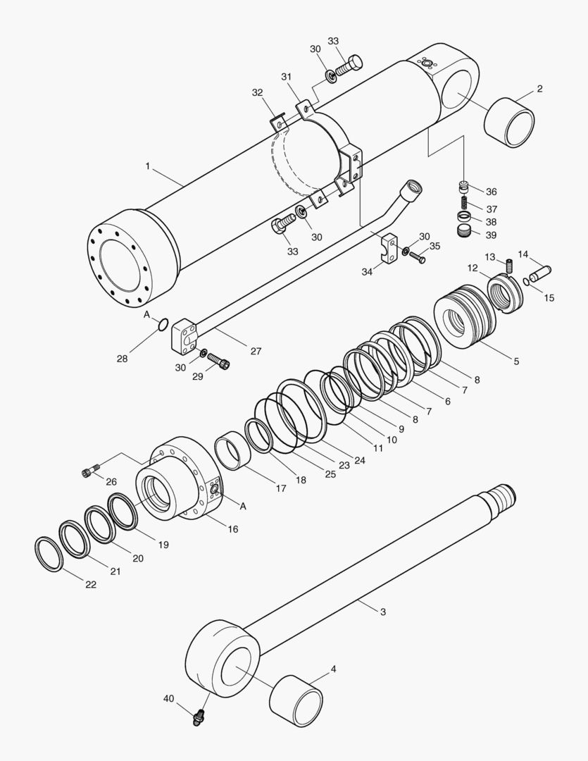 ЦИЛИНДР РУКОЯТИ-РУКОЯТЬ 2.1 м