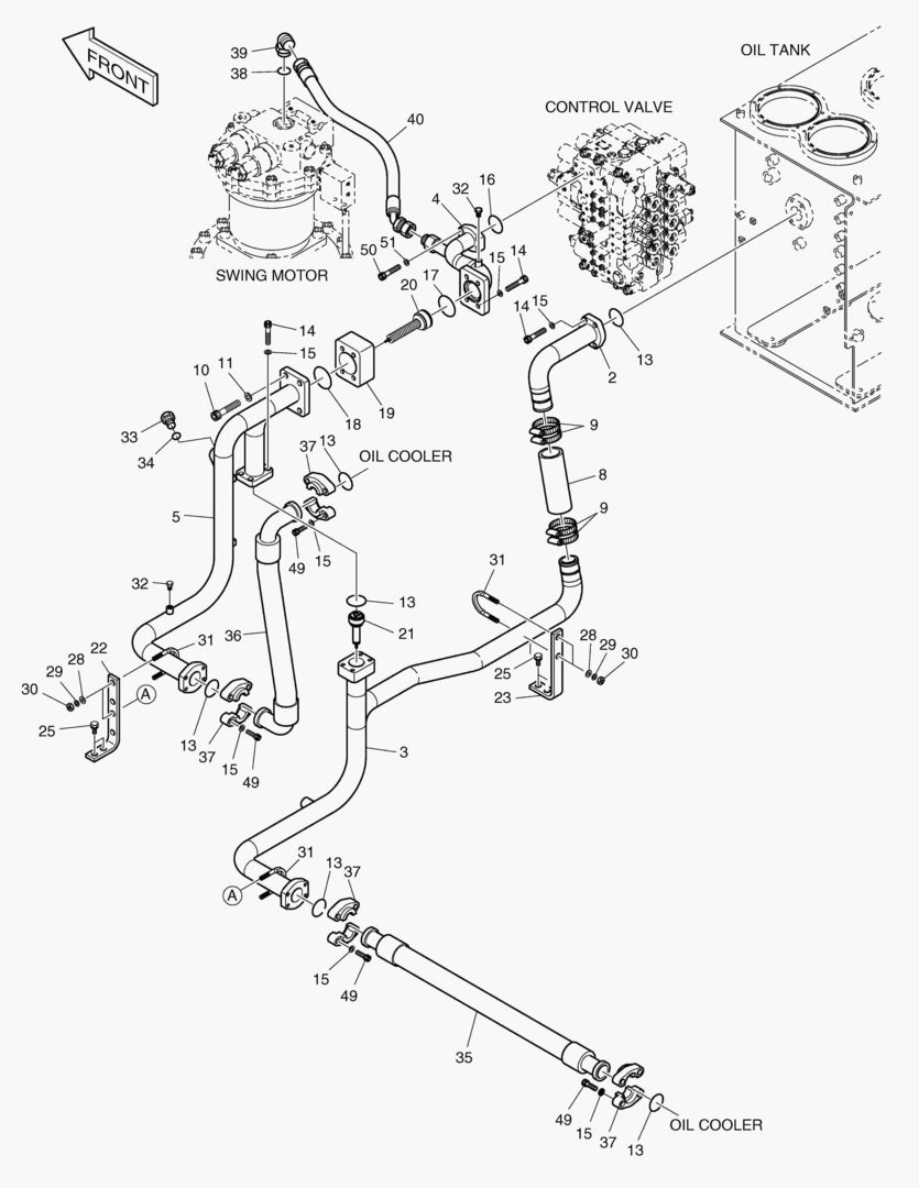 ТУБОПРОВОД МАСЛЯНОГО РАДИАТОРА(2)