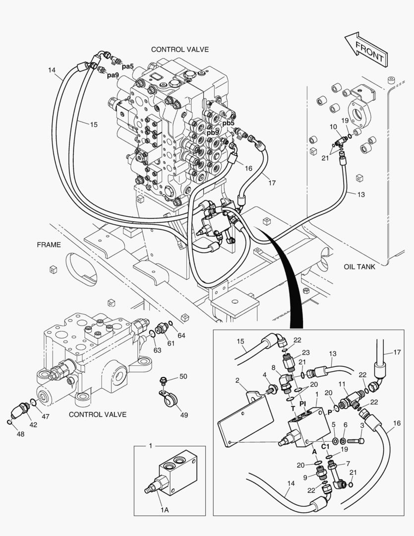 ТРУБОПРОВОД СЕРВОУПРАВЛЕНИЯ(1) - СТРЕЛА С ИЗМЕНЯЕМОЙ ГЕОМЕТРИЕЙ