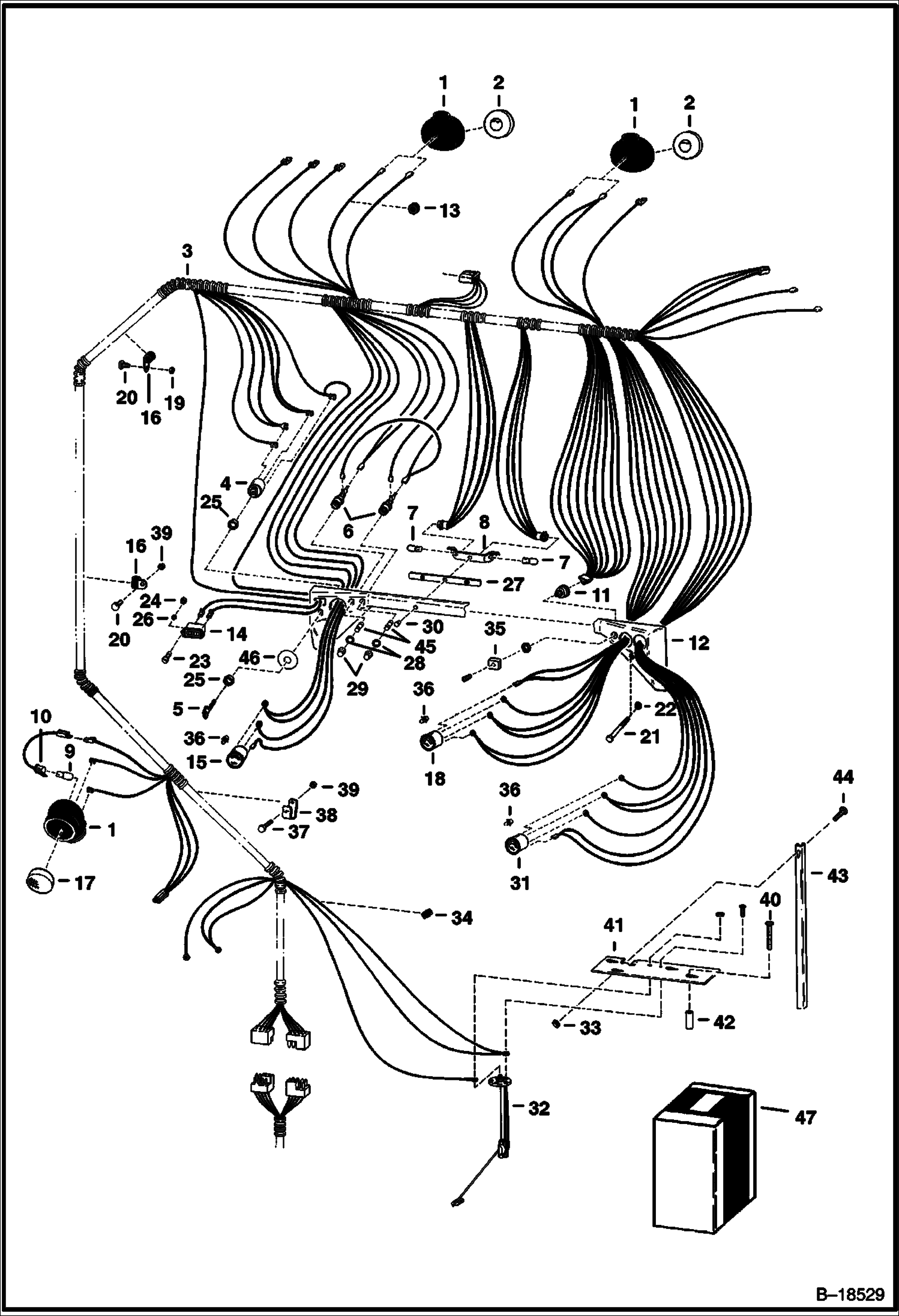 ЭЛЕКТРИЧЕСКАЯ СИСТЕМА КАБИНЫ (СЕРИЙНЫЙ НОМЕР 503728134 И НИЖЕ)
