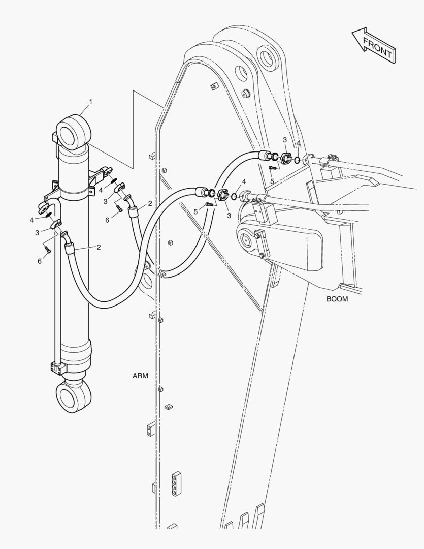ГИДРОСИСТЕМА РУКОЯТИ - РУКОЯТЬ 3.95 м