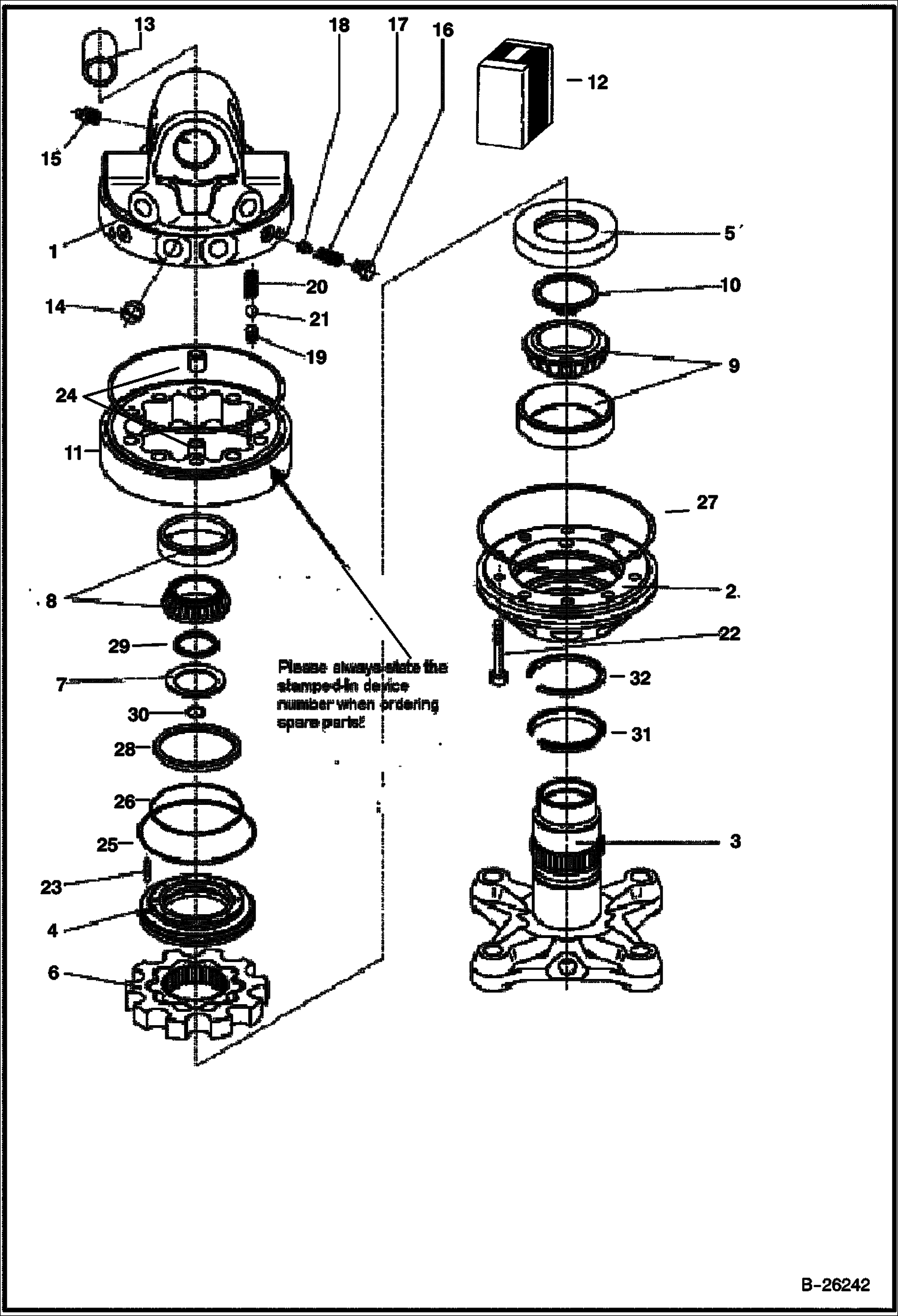 ДВУХЧЕЛЮСТНОЙ ГРЕЙФЕРНЫЙ КОВШ (ПРИВОД ВРАЩЕНИЯ)(442)