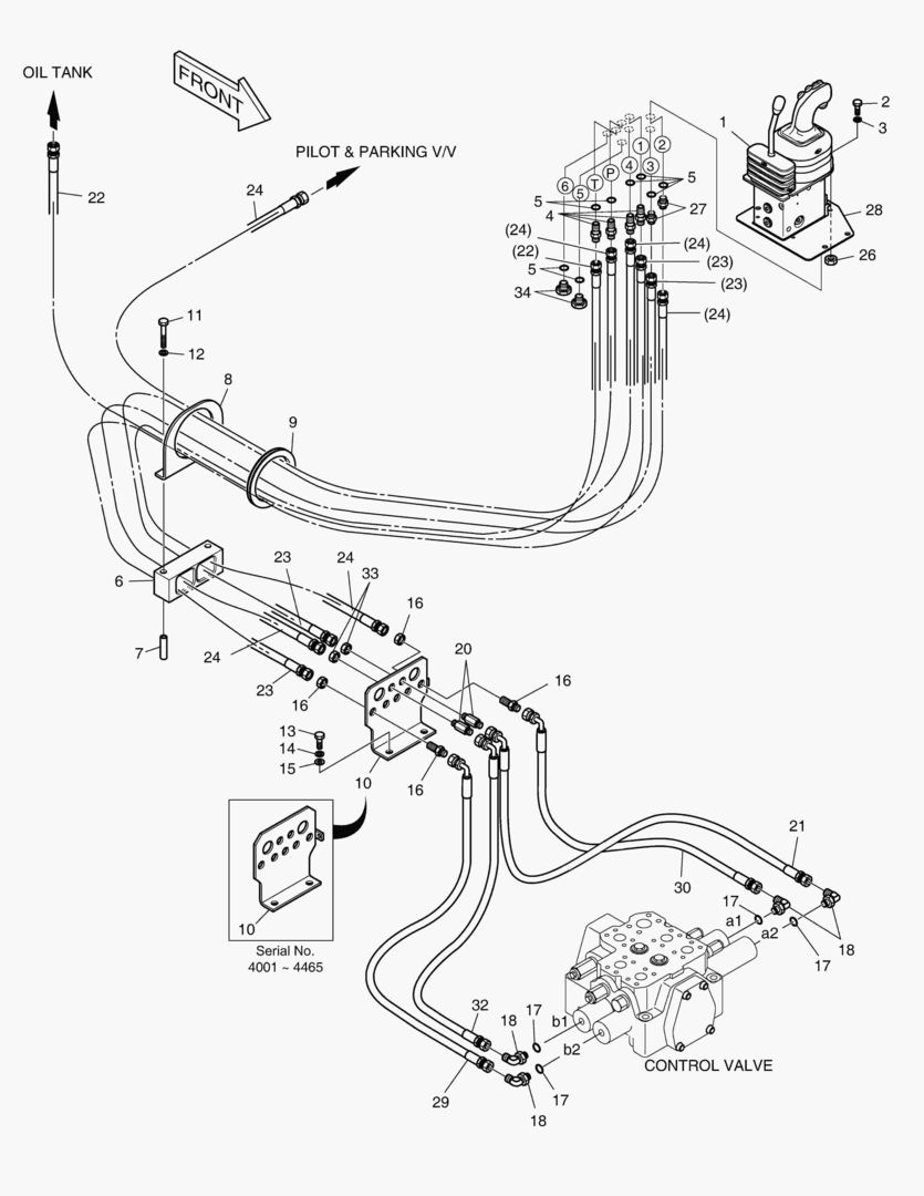 ТРУБОПРОВОД СЕРВОУПРАВЛЕНИЯ (РЫЧАГ ПЕРЕКЛЮЧЕНИЯ ПЕРЕДАЧИ - 2 КАТУШКИ)(А ТИП)