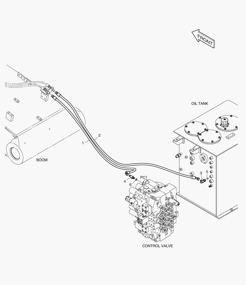 ТРУБОПРОВОД СЕРВОУПРАВЛЕНИЯ - КЛАПАН ЗАМКА РУКОЯТИ