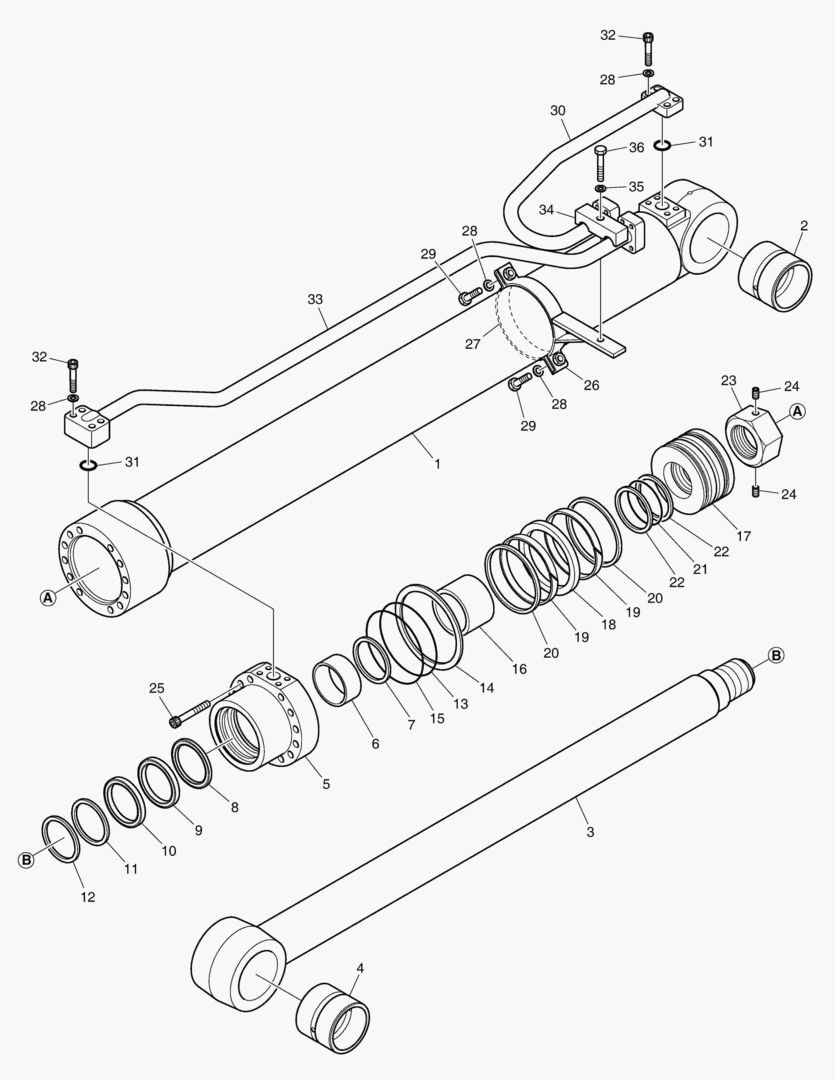 4252 BOOM CYLINDER - L.H [5805~]