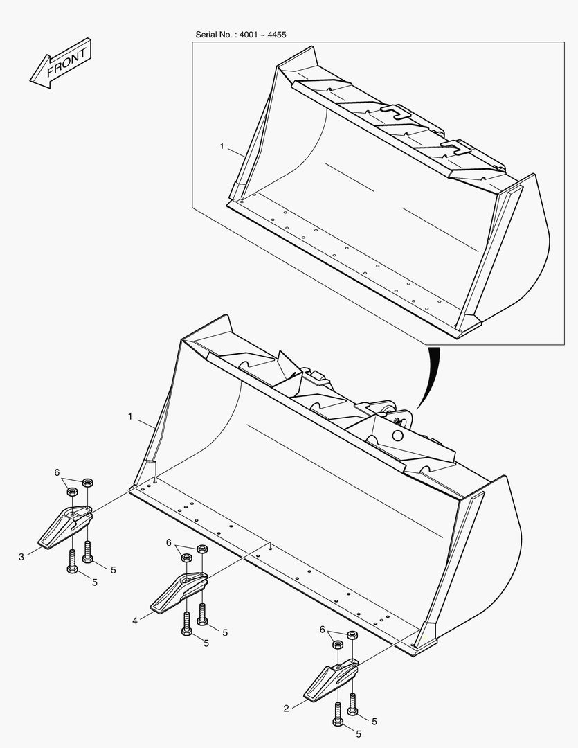 2130 BUCKET - 2.4гЋҐ (TOOTH)