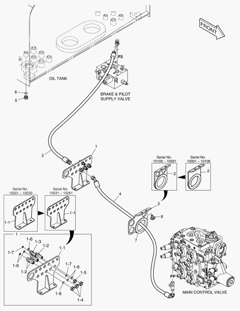 ТРУБОПРОВОД СЕРВОУПРАВЛЕНИЯ - 2 КАТУШКИ(ЭЛЕКТРИКА)