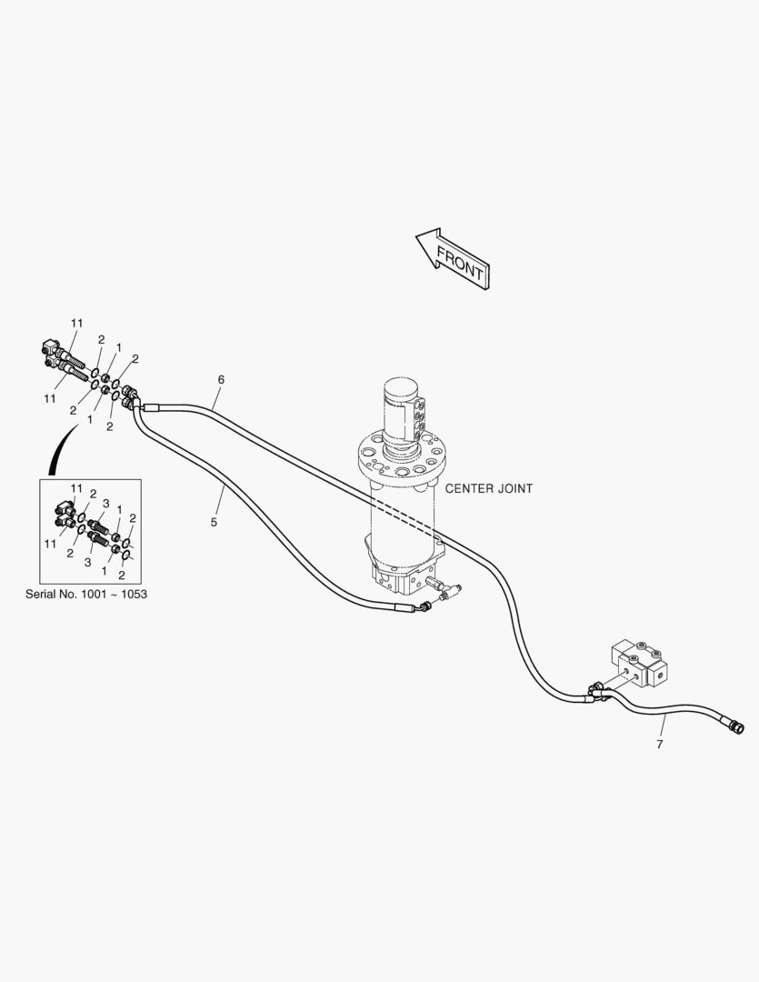 ПЕРЕДНИЙ ТРУБОПРОВОД БУЛЬДОЗЕРА