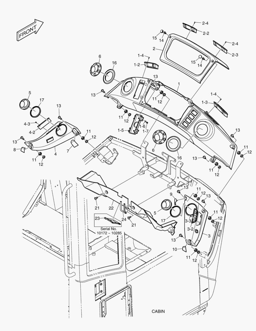 КРЫШКА В СБОРЕ - ПЕРЕДНЯЯ