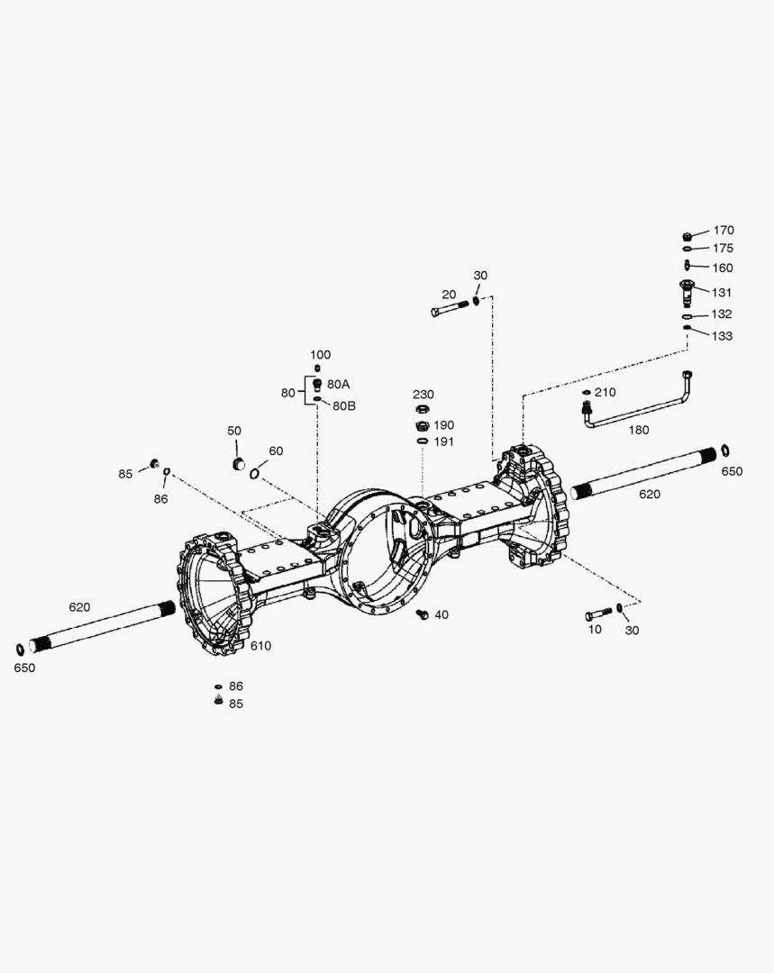 Спецтехника 3340 AXLE CASING - FRONT AXLE [5001~10012]