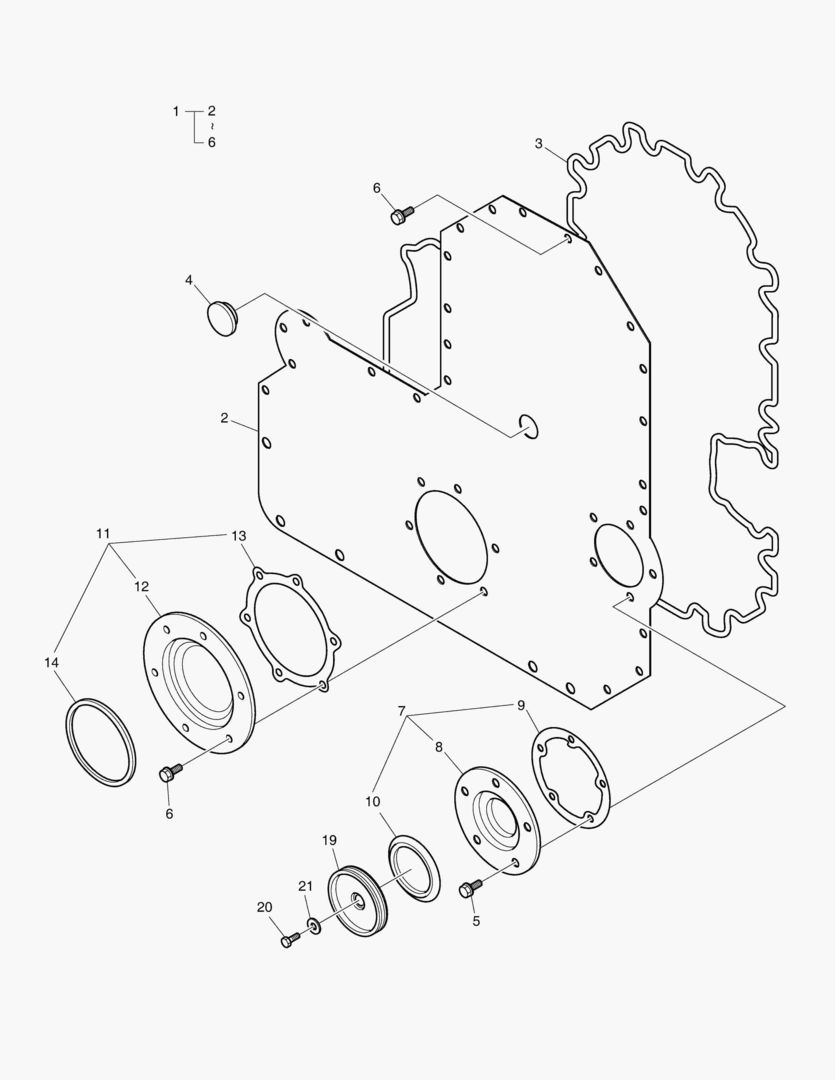 КРЫШКА КАРТЕРА РАСПРЕДЕЛИТЕЛЬНЫХ ШЕСТЕРЕН