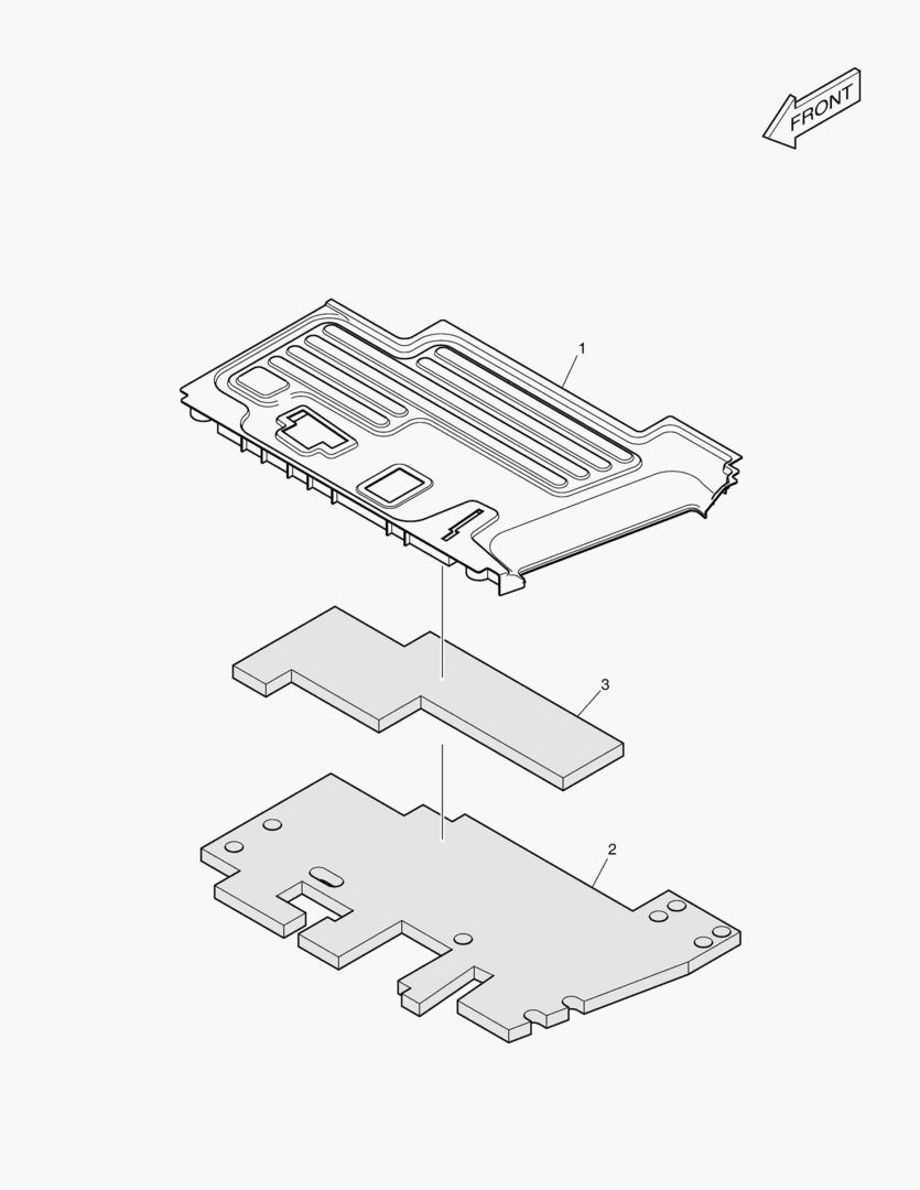 КОВРИК НА ПОЛУ КУЗОВА - КАБИНА