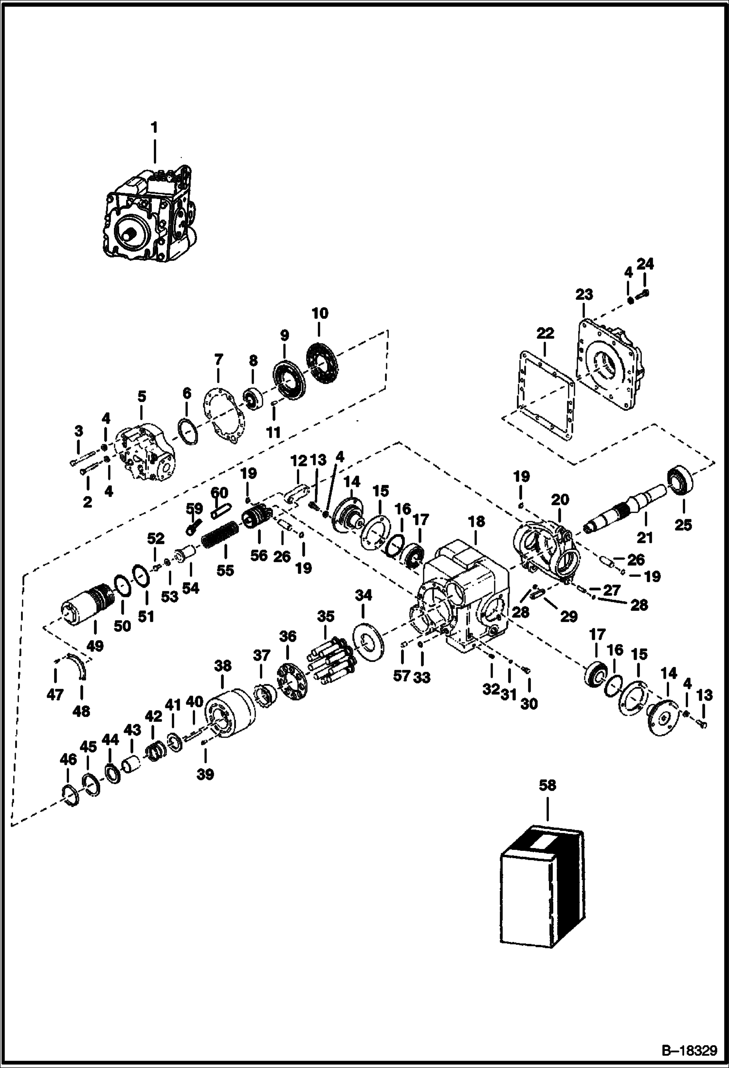Схема ГИДРОСТАТИЧЕСКИЙ НАСОС (МОДЕЛЬ 22-2501AA-REDX)