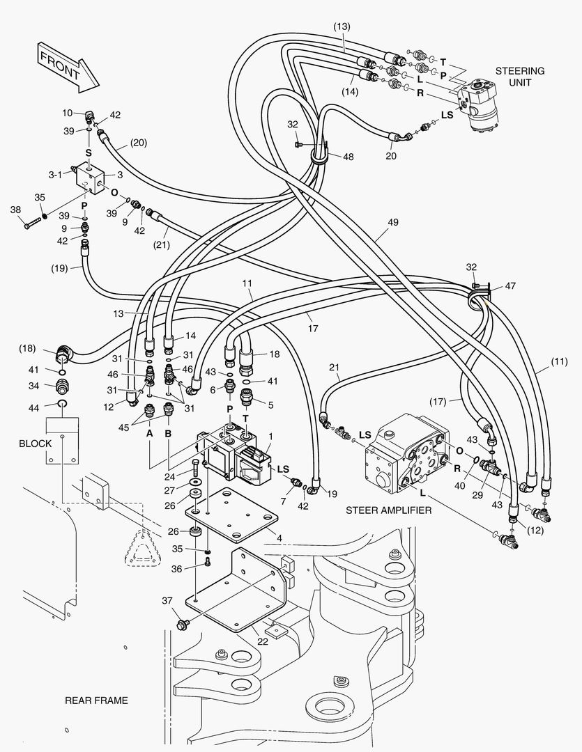 Схема 5290 STEERING PIPING - ELECTRIC [10001~10097]
