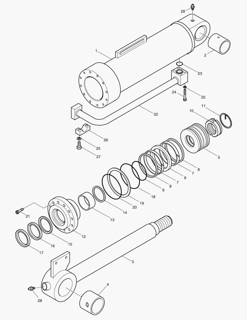ЦИЛИНДР КОВША-ПРАВОСТОРОННИЙ