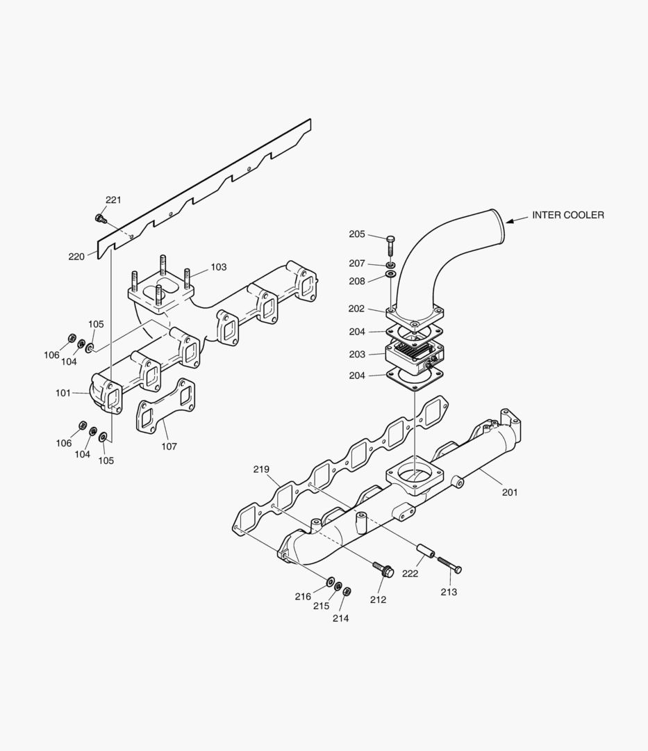 014 INTAKE & EXHAUST MANIFOLD