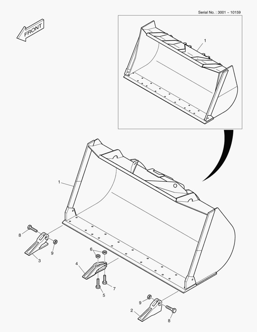 5260 BUCKET - 4.5гЋҐ - TOOTH