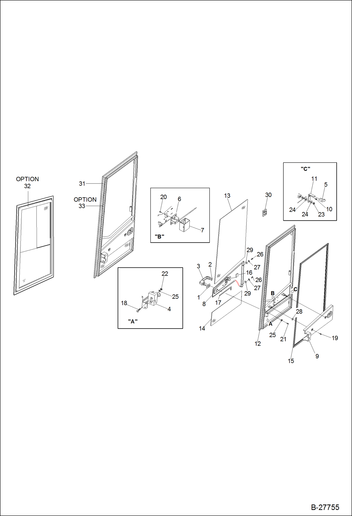КАБИНА ВОДИТЕЛЯ-ПРАВАЯ ДВЕРЬ