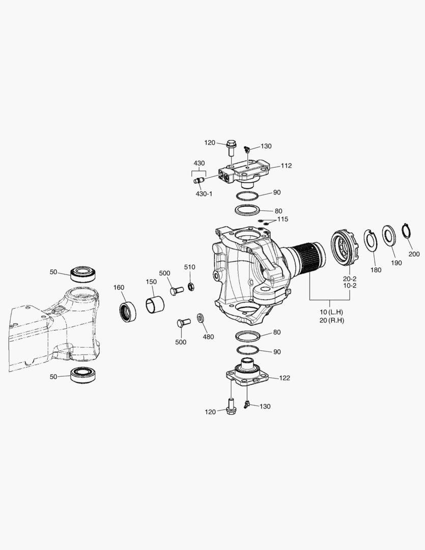 Спецтехника 4632 JOINT HOUSING - FRONT AXLE [11227~] - главное фото