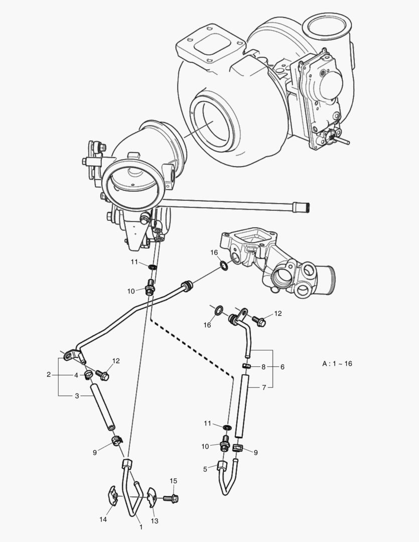 058 MOUNTING KIT, COOLANT PIPE, EXHAUST BRAKE