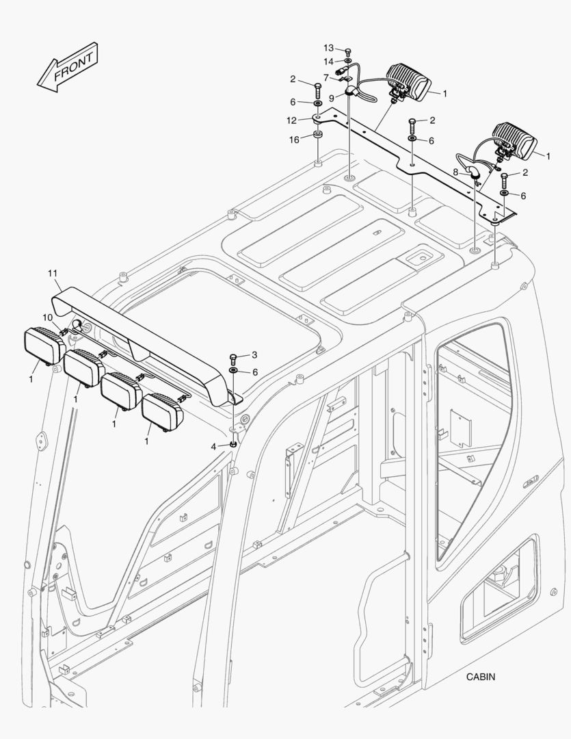 7041 WORKING LAMP - 6 LAMP(LED)