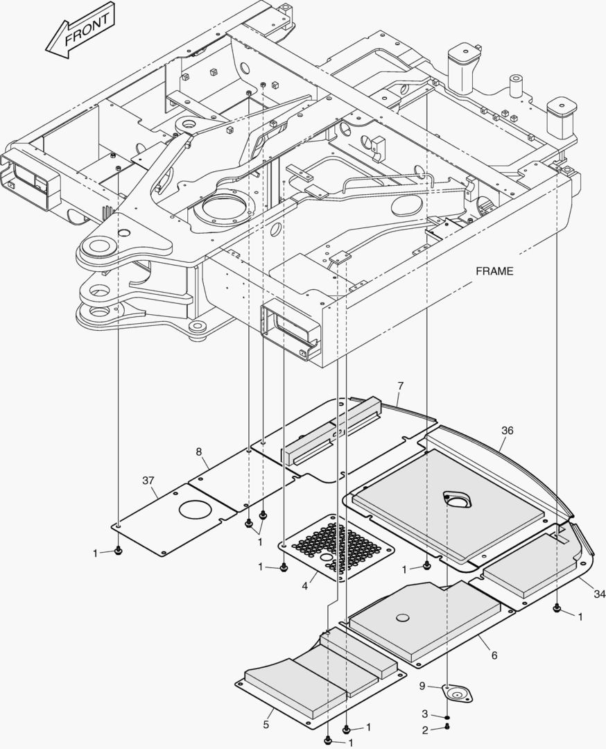 Схема ОБТЕКАЕМАЯ ПОДКУЗОВНАЯ ПАНЕЛЬ
