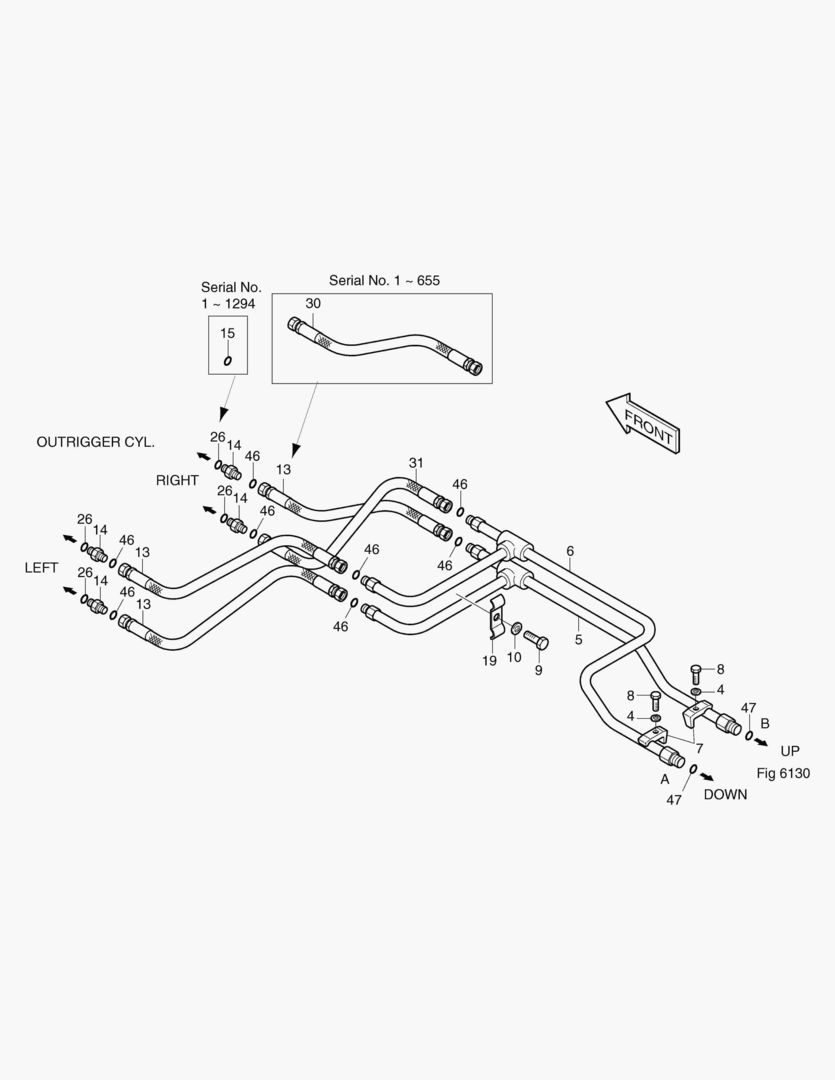 Спецтехника 6120 FRONT OUTRIGGER PIPING(1)-WELDING TYPE [1~1146] - главное фото