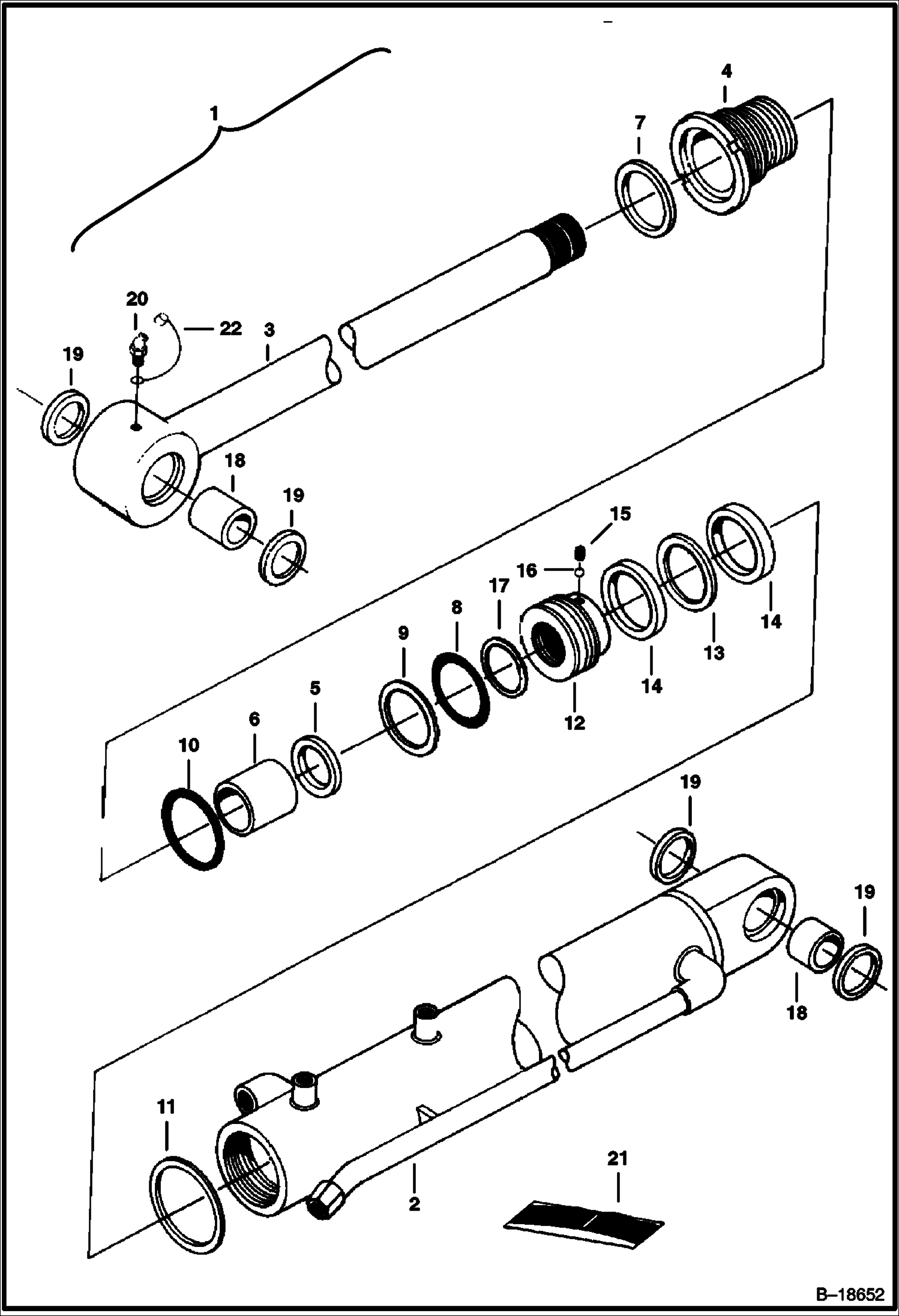 Схема ЦИЛИНДР ОТВАЛА