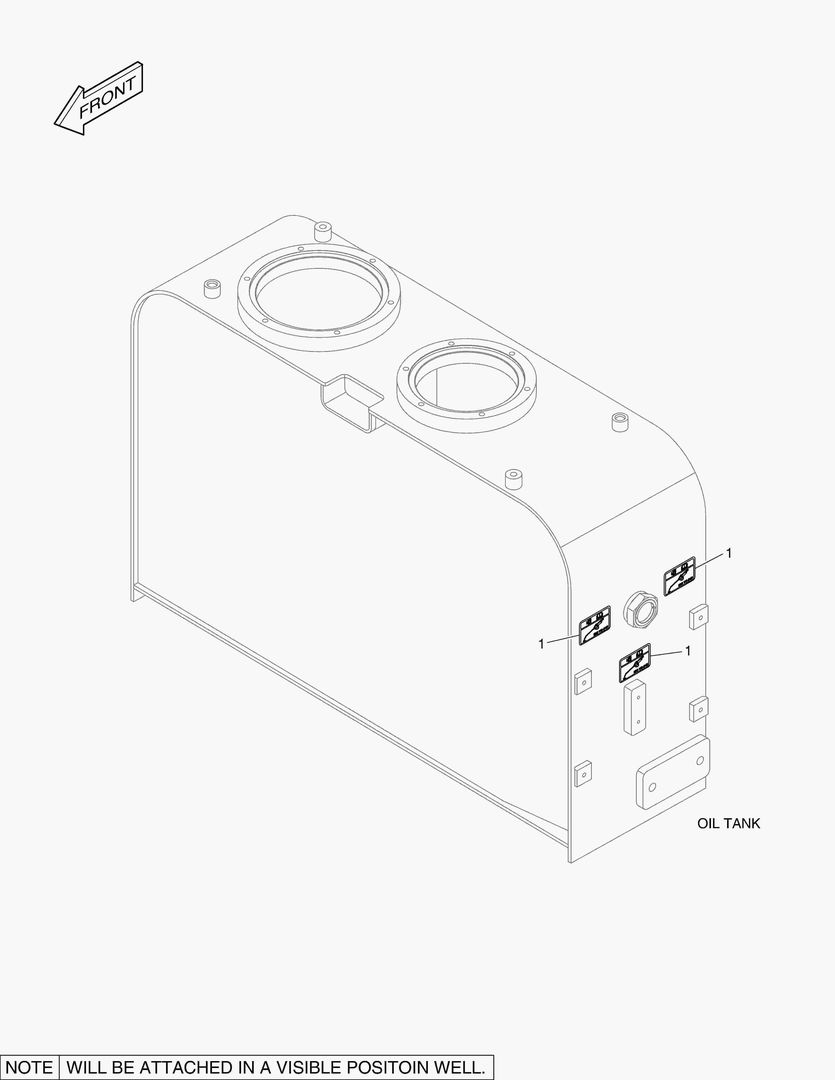 4350 DECAL - OIL CHECK (STANDARD TEMPERATURE)