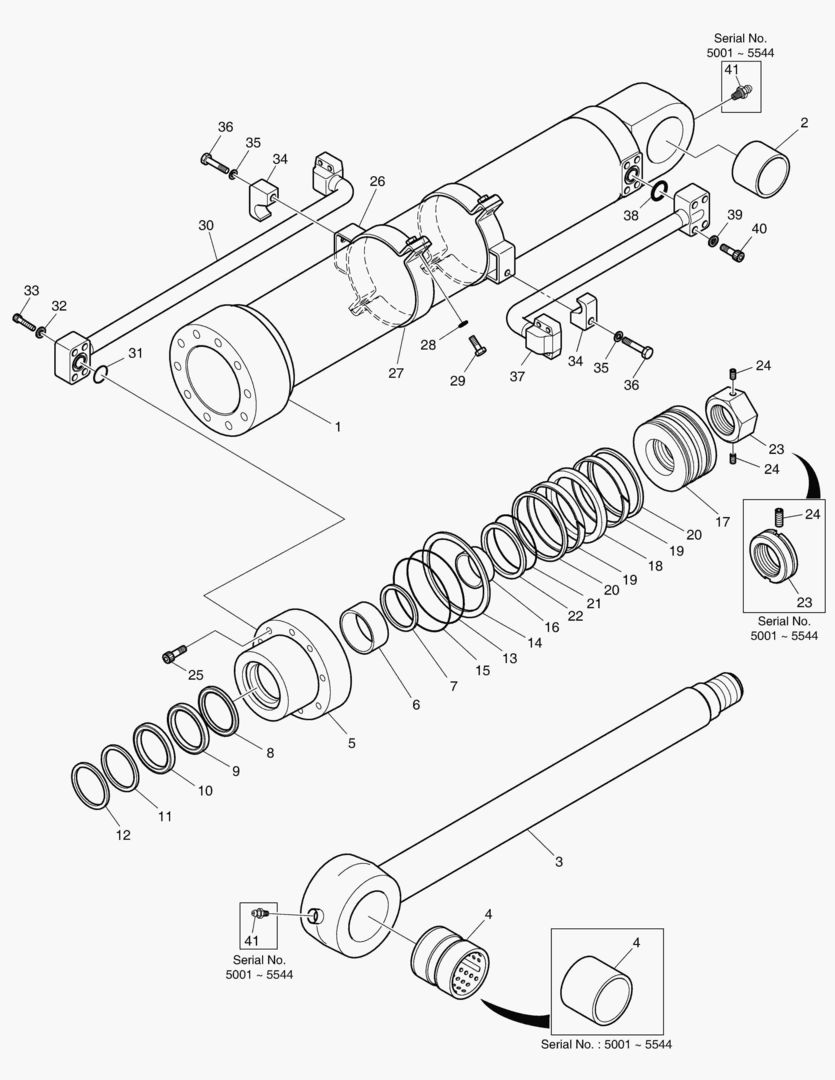Спецтехника 4350 BUCKET CYLINDER - ARM 2.3m (ARTI. BOOM) [5001~5593] - главное фото